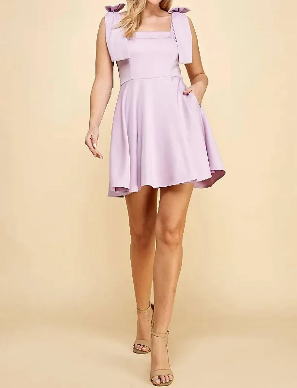 vintage-inspired dressPenelope A-Line Dress In Lavender