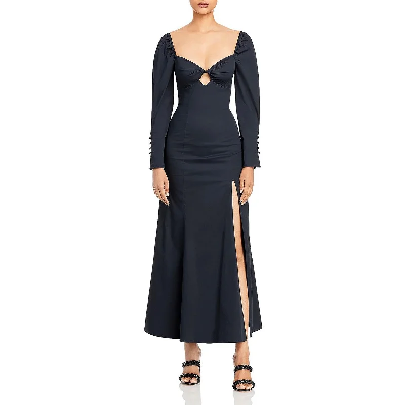 knit dressSTAUD Womens Josephine Poplin Cut-Out Shift Dress