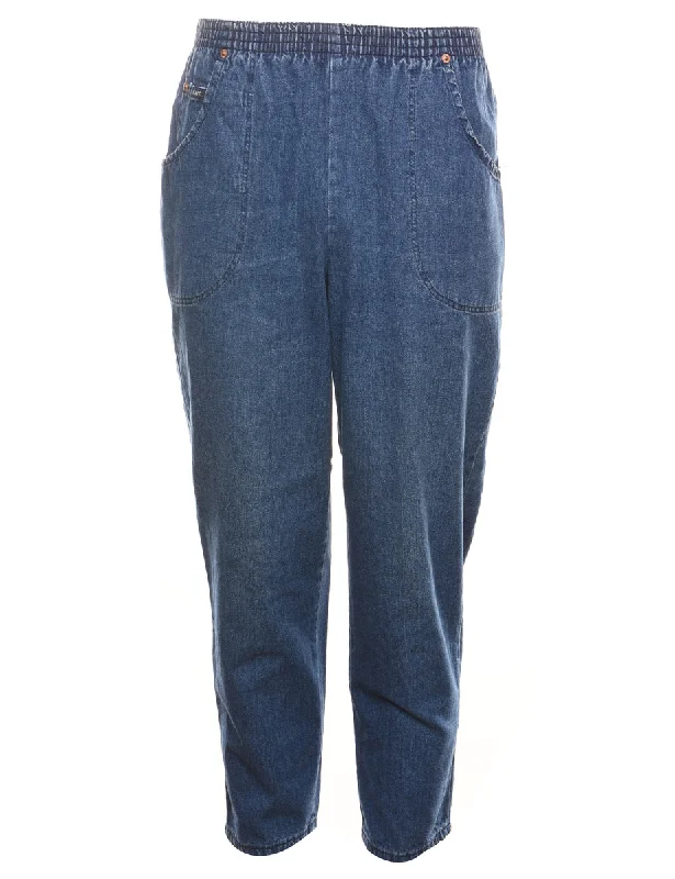 cozy wool-blend coatTapered Denim Medium Wash Trousers - W26 L27