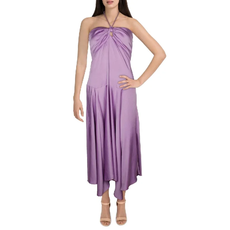 draped dressA.L.C. Womens Anita Halter Drop Waist Evening Dress