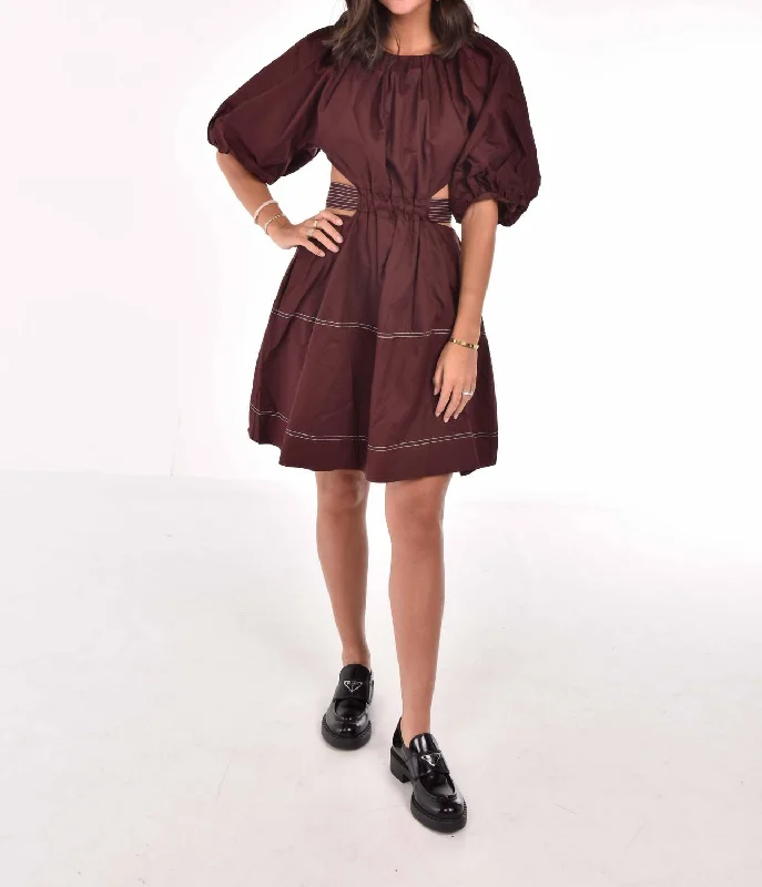 trendy mini dressThe Julianna Dress In Brown