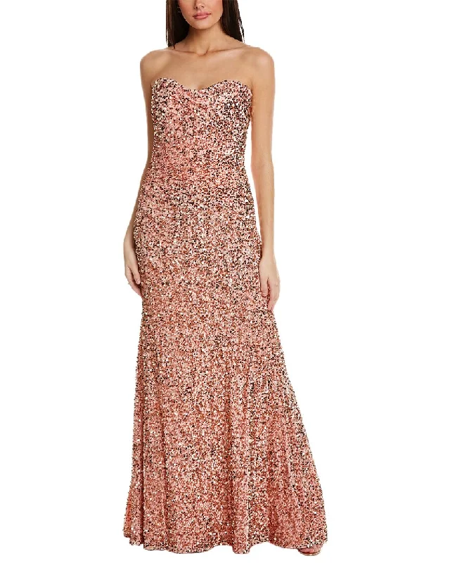 lace-up dressRene Ruiz Strapless Sequin Mermaid Gown