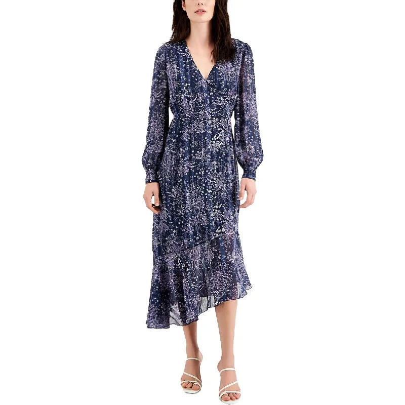 casual day dressAdyson Parker Womens Floral Metallic Maxi Dress