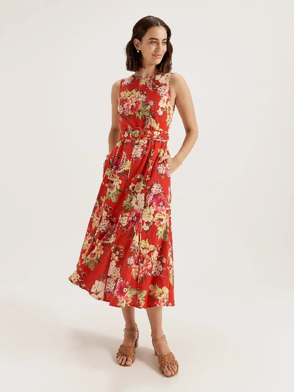 summer floral dressIpanema Midi Dress