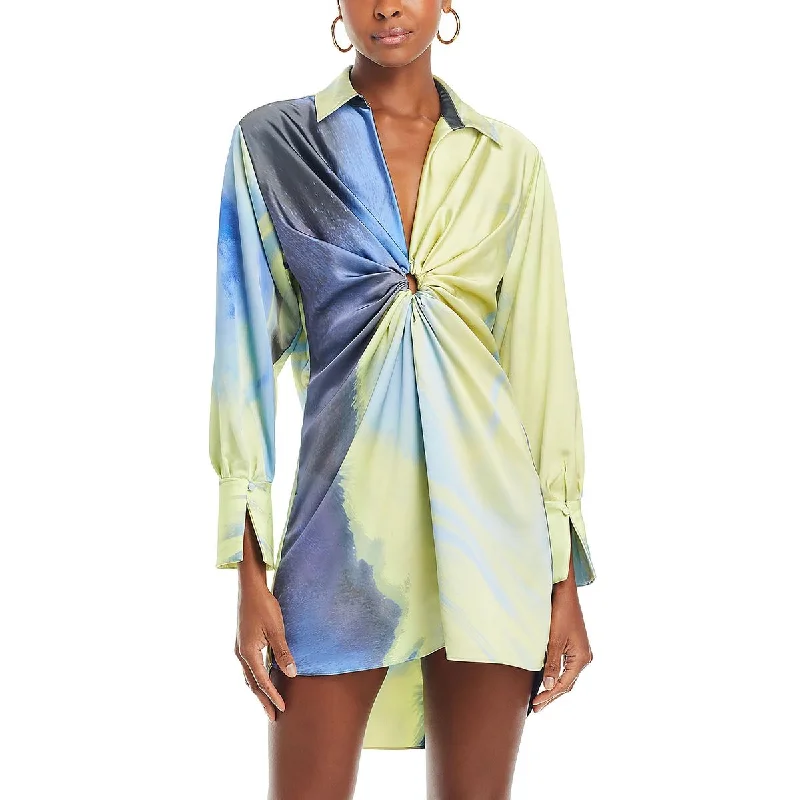 wrap-around dressSIMKHAI Womens Shirtdress Twisted Front