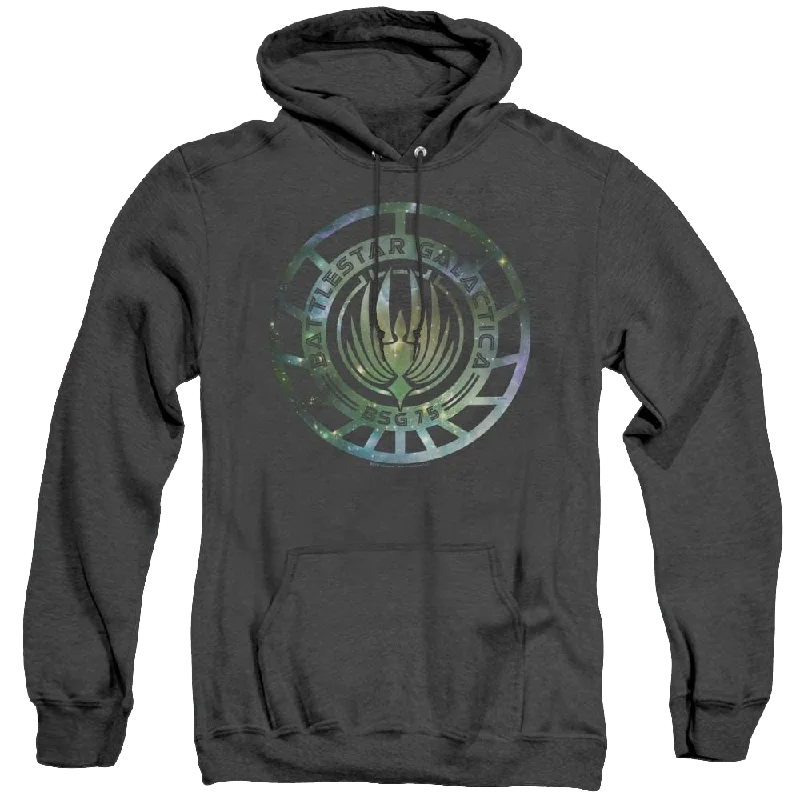 chic hoodieBattlestar Galactica (2004) Galaxy Emblem - Heather Pullover Hoodie