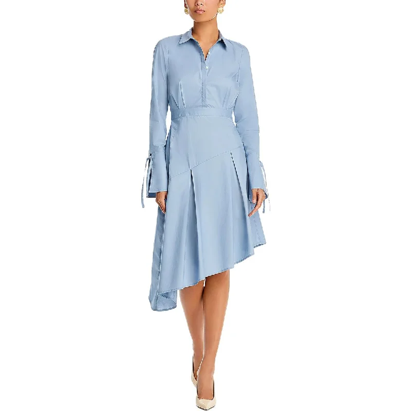 shift dressDerek Lam 10 Crosby Womens Asymmetrical Shirt r Shirtdress