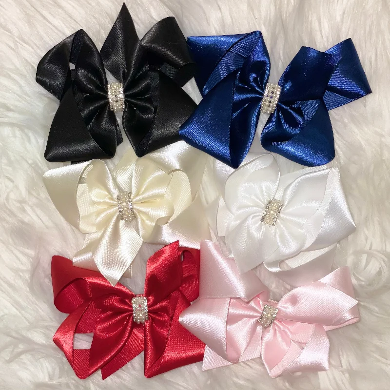 summer floral dressSatin Bow Clip