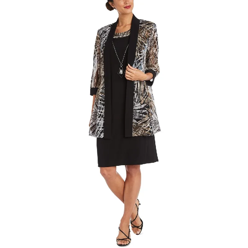 lightweight outerwearWomens Printed Mesh Duster Blazer