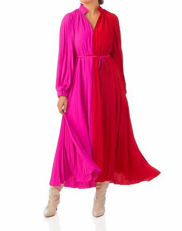 casual dressLeah Dress In Mollie Pink/ Red