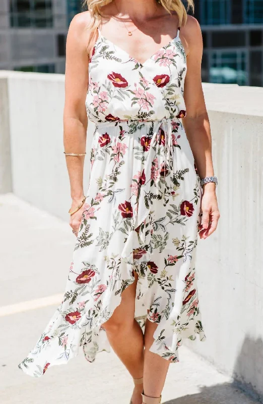 floral dressGarden Bloom Printed Maxi Dress In Ivory