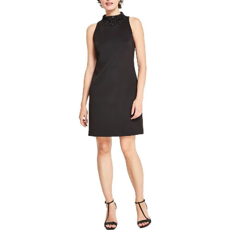 high-waisted dressCalvin Klein Womens Mini Sleeveless Sheath Dress