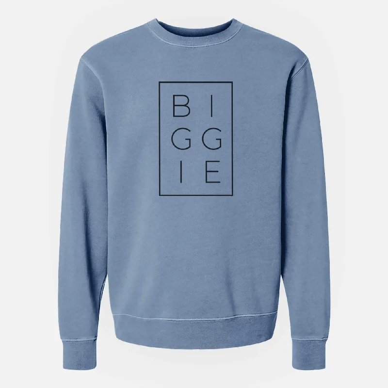 zip-up gym hoodieBiggie Boxed - Unisex Pigment Dyed Crew Sweatshirt