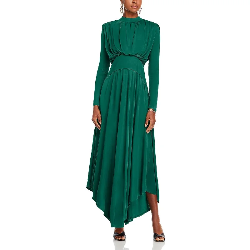 off-shoulder dressFARM Rio Womens Knit High Neck Maxi Dress