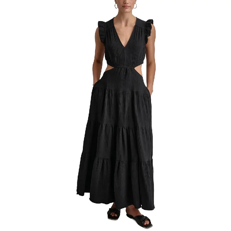 trendy dressDKNY Jeans Womens Gauze Open Back Maxi Dress