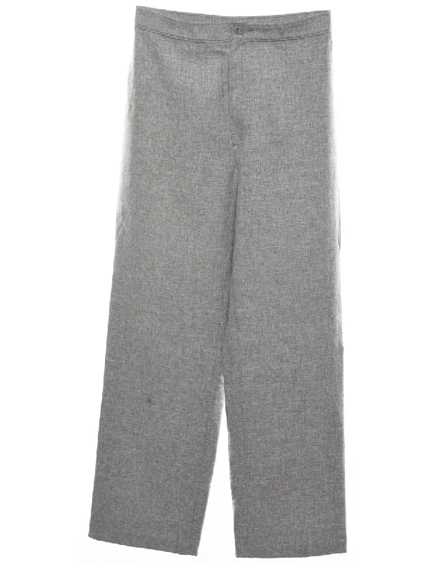 relaxed winter jacketGrey Classic Wide-Leg Trousers - W31 L30