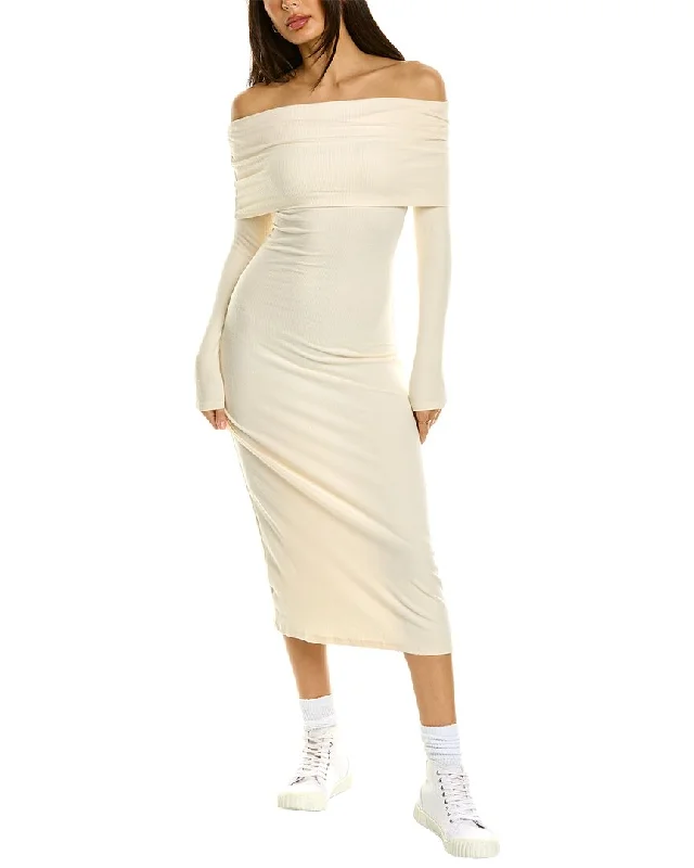 elegant evening dressMoonsea Off-The-Shoulder Midi Dress