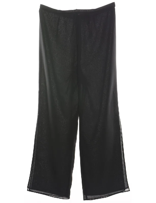 classic jacketBlack Wide-Leg Trousers - W33 L31