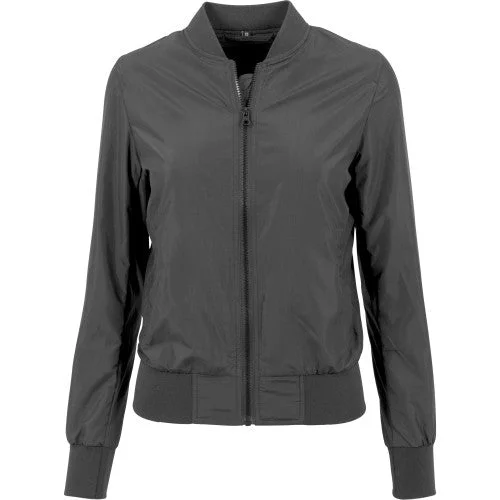 fitted trench coatBuild Your Brand Womens/Ladies Nylon Bomber Jacket