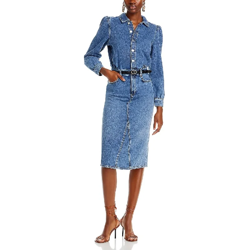 sleek midi dressRails Womens Beverly Denim Midi Shirtdress