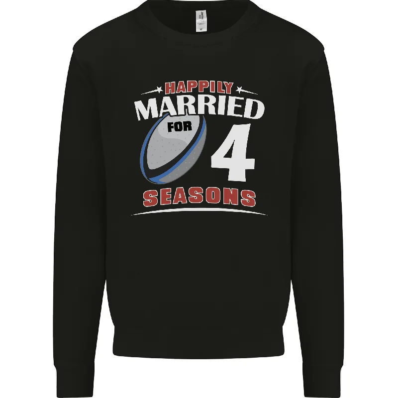 urban workout sweatshirt4 Year Wedding Anniversary 4th Rugby Mens Sweatshirt Jumper