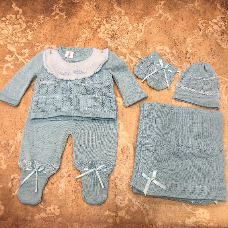 summer dressBlue Knit Set