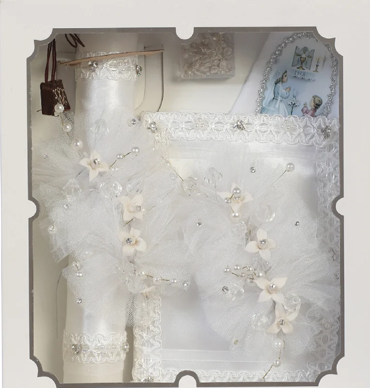 one-shoulder dressCommunion Candle Set