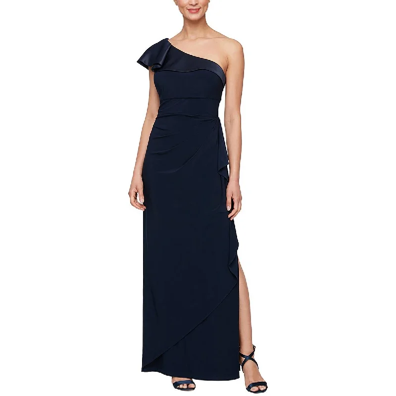 statement dressAlex Evenings Womens One Shoulder Built in Bra Evening Dress