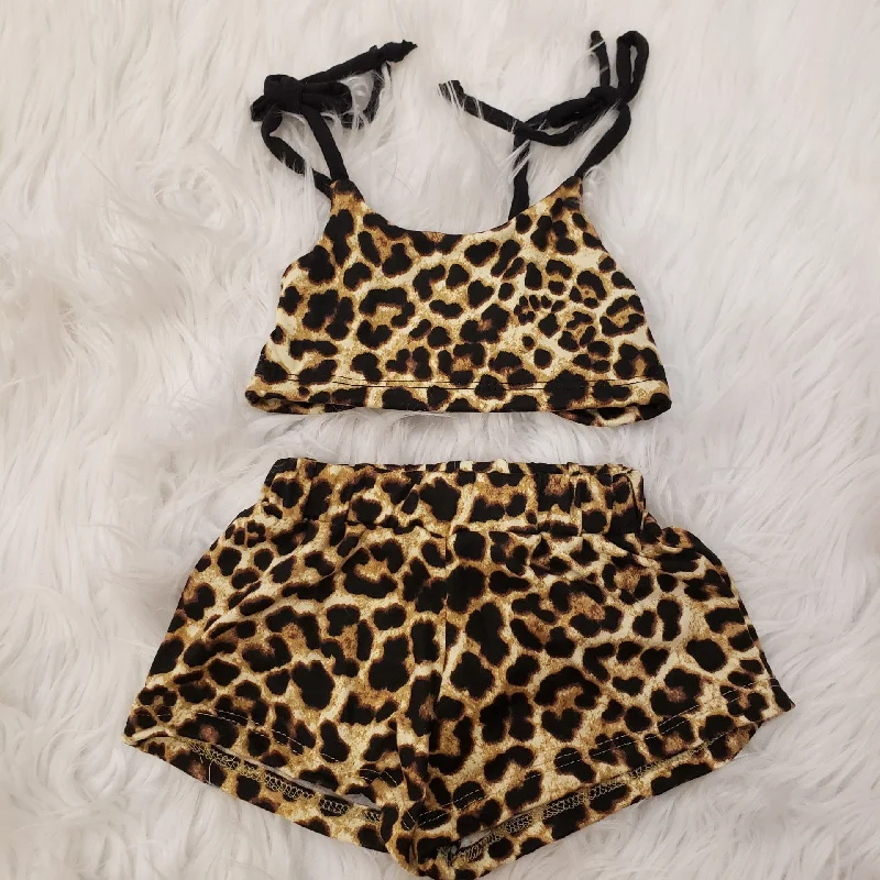 textured dressLeopard Two Piece Bathing Suit