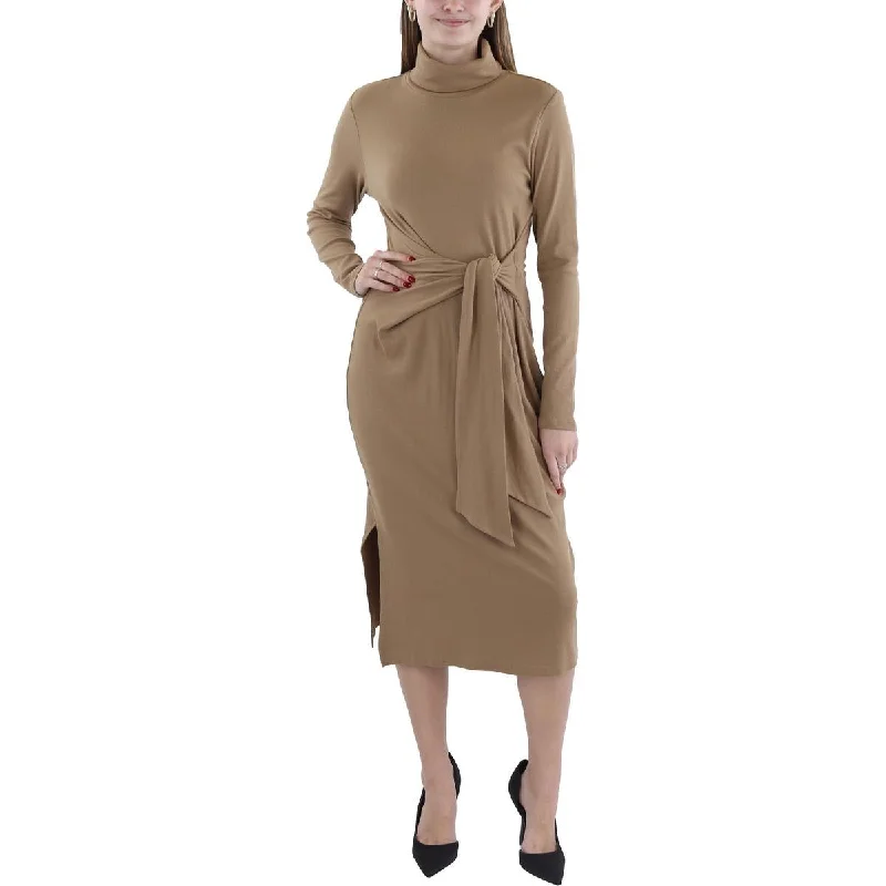 backless dressLauren Ralph Lauren Womens Tie-Front Long Sleeve Sweaterdress