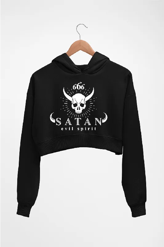 fleece hoodieO-Parts Hunter 666 Satan Crop HOODIE FOR WOMEN