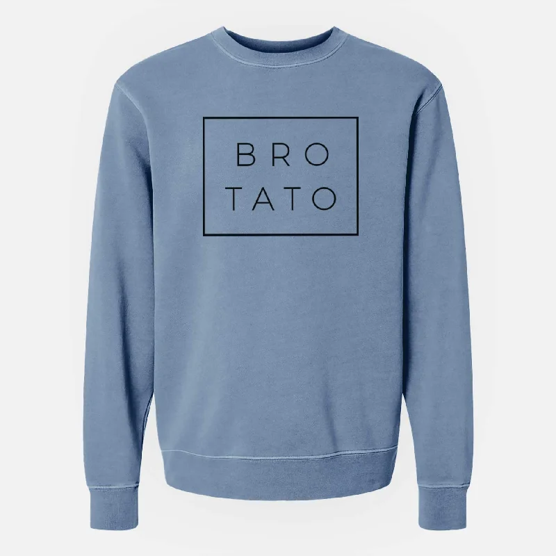 bold fitness hoodieBrotato Boxed - Unisex Pigment Dyed Crew Sweatshirt