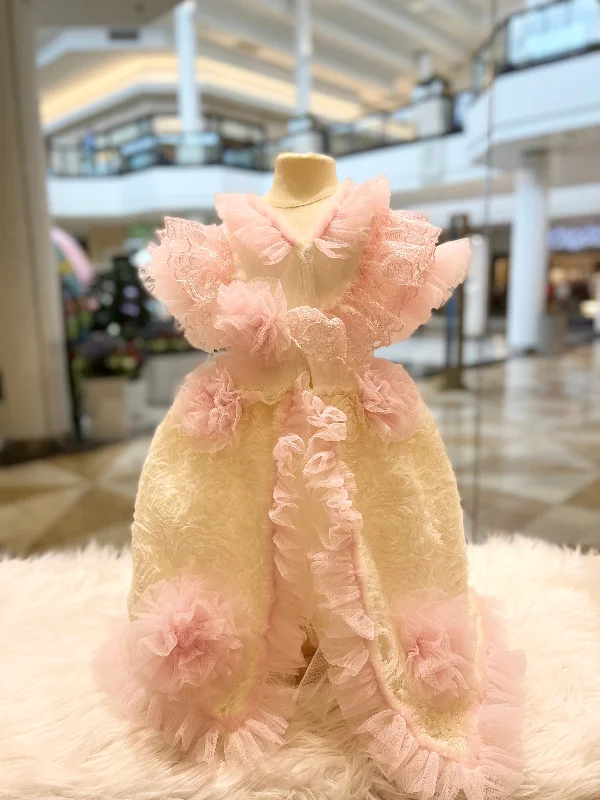 trendy dressCotton Pink Romper Gown