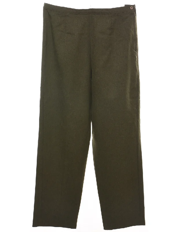 windbreaker jacketOlive Green Classic Straight-Fit Trousers - W32 L29